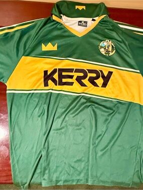 Dolmen Clothing Kerry Ireland GAA Football Jersey Green/Yellow L